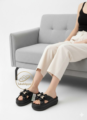 دمپایی پاپیونی زنانه لژدار پاپا مدل ایسان