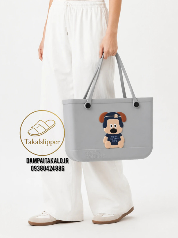 کیف کراکس بزرگ رنگ طوسی